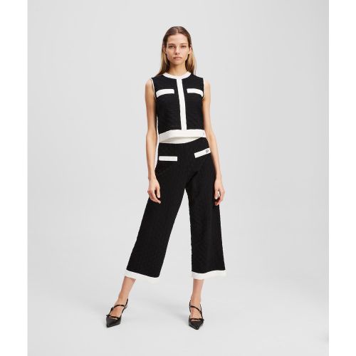 Contrast Piping Knitted Pants, , , Taille: XL - Karl Lagerfeld - Modalova