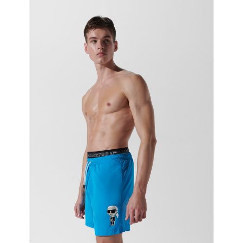 Short De Bain Ikon Double Bande À La Taille, , , Taille: L - Karl Lagerfeld - Modalova