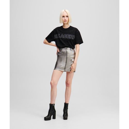 Mini-jupe Effet Métallique, , , Taille: XL - Karl Lagerfeld - Modalova