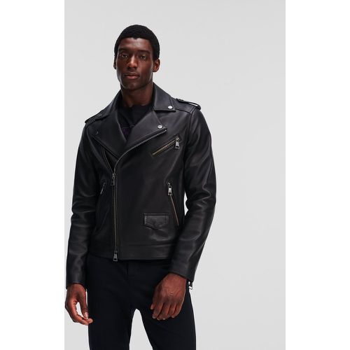 Veste De Motard En Cuir, , , Taille: XL - Karl Lagerfeld - Modalova