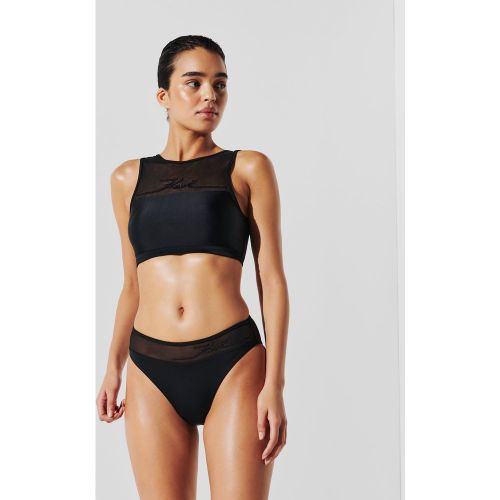 Haut De Bikini À Col Montant K/signature, , , Taille: L - Karl Lagerfeld - Modalova