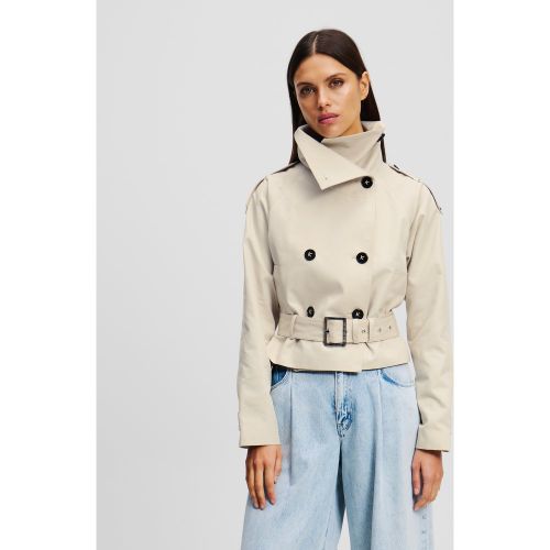 Veste Courte En Sergé De Coton, , , Taille: X38 - Karl Lagerfeld - Modalova