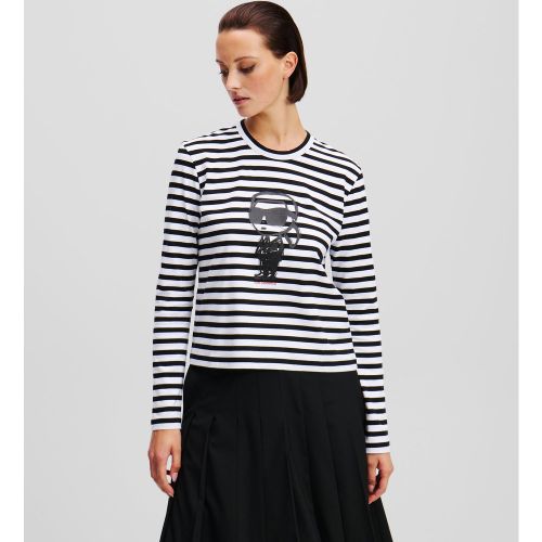 T-shirt À Manches Longues Et À Rayures Ikon, , -, Taille: L - Karl Lagerfeld - Modalova