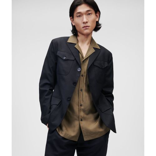Blazer D'inspiration Safari Avec Poches Plaquées, , , Taille: X46 - Karl Lagerfeld - Modalova