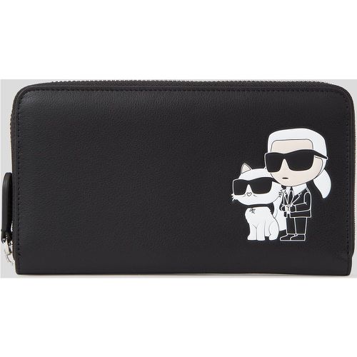 Portefeuille Continental En Cuir Ikon, , , Taille: X00 - Karl Lagerfeld - Modalova