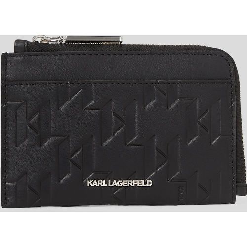 Porte-cartes Zippé K/loom En Cuir, , , Taille: X00 - Karl Lagerfeld - Modalova