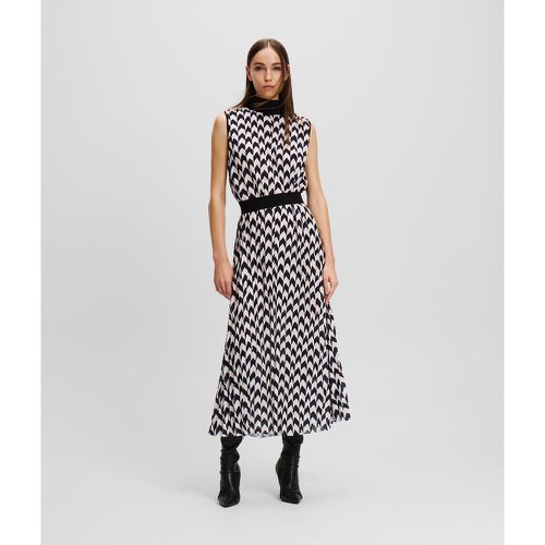 Robe Plissée À Chevrons, , //, Taille: X38 - Karl Lagerfeld - Modalova