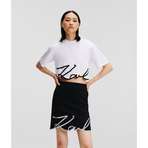 T-shirt À Ourlet Karl Signature, , , Taille: XS - Karl Lagerfeld - Modalova