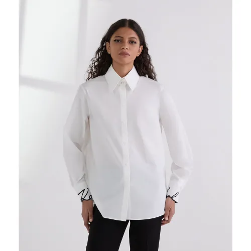 Chemise À Poignets Karl Signature, , , Taille: X38 - Karl Lagerfeld - Modalova
