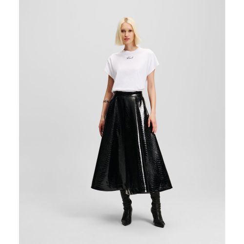 Jupe Trapèze En Simili-cuir, , , Taille: 34 - Karl Lagerfeld - Modalova