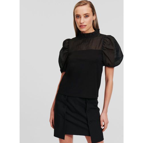 Haut À Empiècement En Organza, , , Taille: XM - Karl Lagerfeld - Modalova