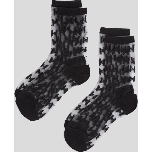 Monogram Mesh Socks – 2-pack, , , Taille: One size - Karl Lagerfeld - Modalova