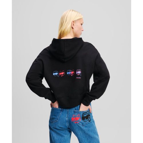Sweat À Capuche Court Avec Ikon De Couleurs Vives, , , Taille: L - Karl Lagerfeld - Modalova
