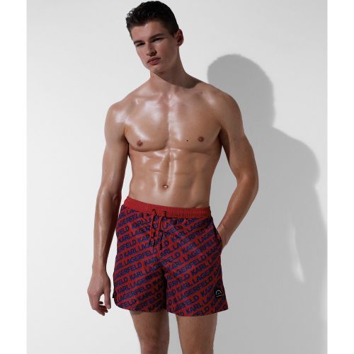 Short De Surf Avec Logo En Diagonale Rue St-guillaume, , -, Taille: L - Karl Lagerfeld - Modalova