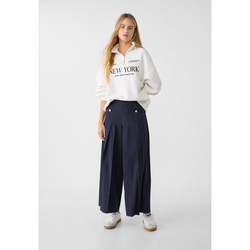 Pantalon fluide plissé S - Stradivarius - Modalova