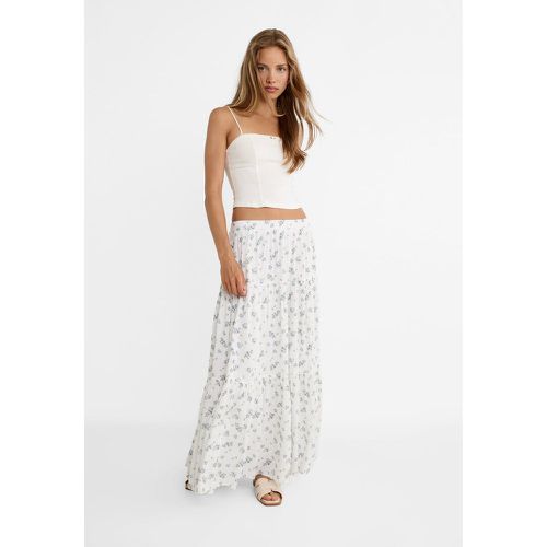 Jupe midi boho Écru XS - Stradivarius - Modalova