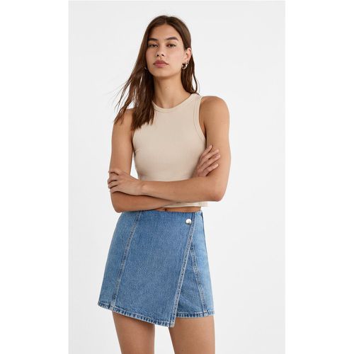 Jupe-culotte portefeuille en jean 38 - Stradivarius - Modalova