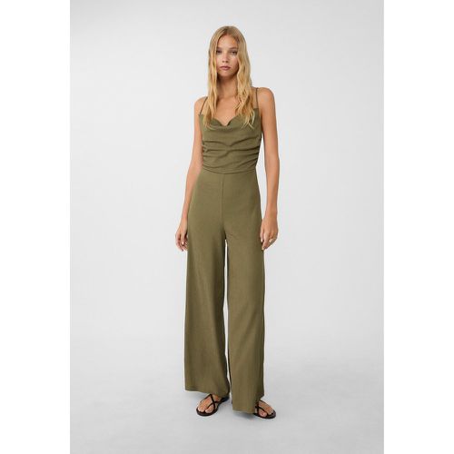 Combi-pantalon décolleté drapé XS - Stradivarius - Modalova