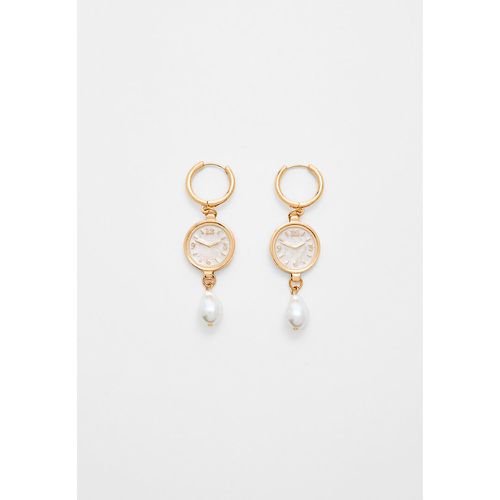 Boucles d’oreilles montre et perle OS - Stradivarius - Modalova