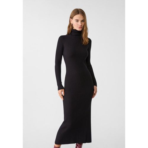 Robe longue en maille à col montant XS - Stradivarius - Modalova