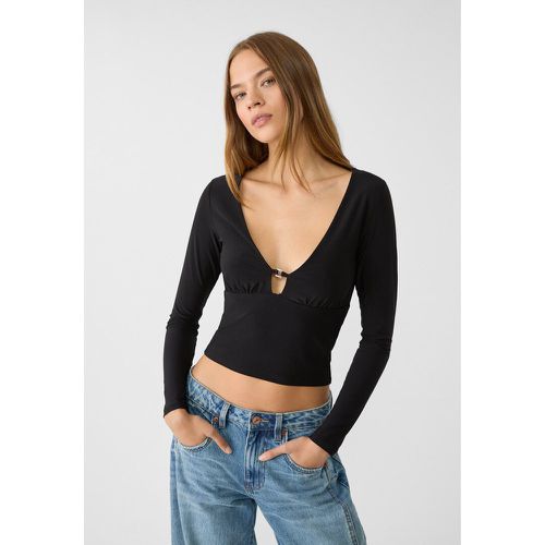 Top décolleté avec boucle XS - Stradivarius - Modalova