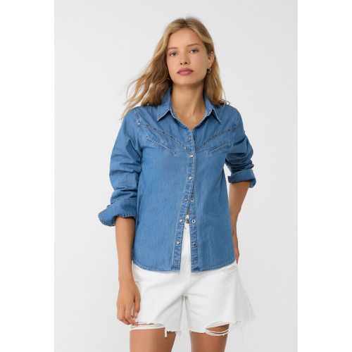 Chemise en jean clous S - Stradivarius - Modalova