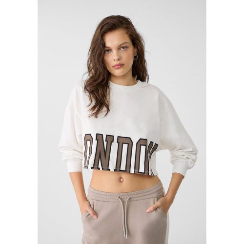 Top cropped London Écru XS - Stradivarius - Modalova