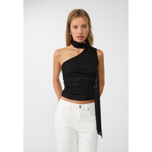 Top asymétrique en tulle foulard S - Stradivarius - Modalova