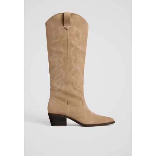 Bottes cowboy en cuir 35 - Stradivarius - Modalova