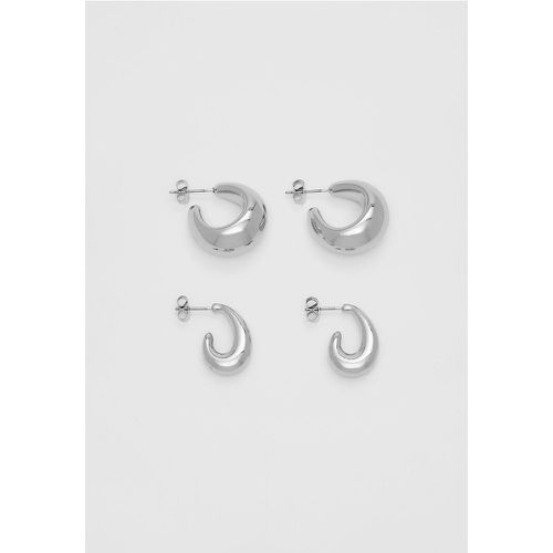 Lot 2 paires de boucles d’oreilles anneaux OS - Stradivarius - Modalova