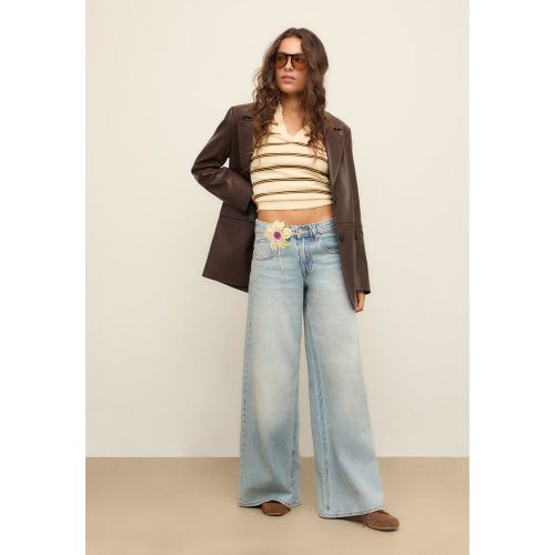 Jean large taille basse cœurs 32 - Stradivarius - Modalova