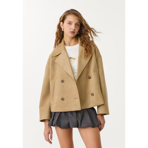 Blouson cache-cœur en suédine XS - Stradivarius - Modalova
