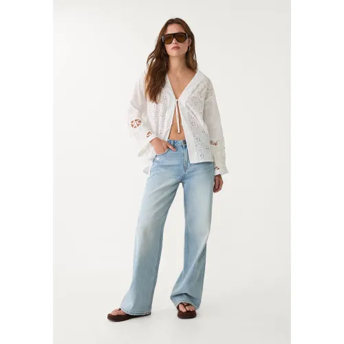 Kimono brodé patchwork XS - Stradivarius - Modalova