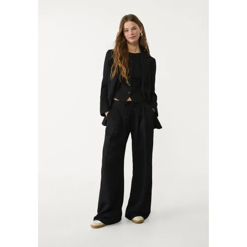 Pantalon texturé cordon XS - Stradivarius - Modalova