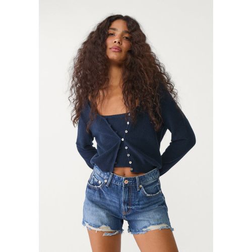 D75 Short en jean déchiré 46 - Stradivarius - Modalova