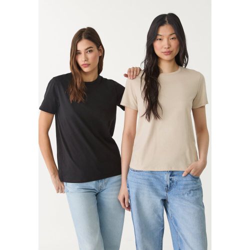 Lot de 2 T-shirts basiques regular fit à col rond XS - Stradivarius - Modalova