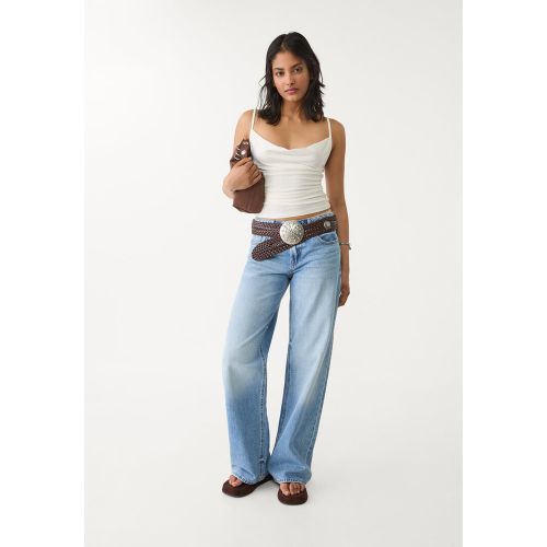 Top à bretelles drapé Écru XS - Stradivarius - Modalova