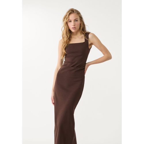 Robe midi décolleté carré XS - Stradivarius - Modalova