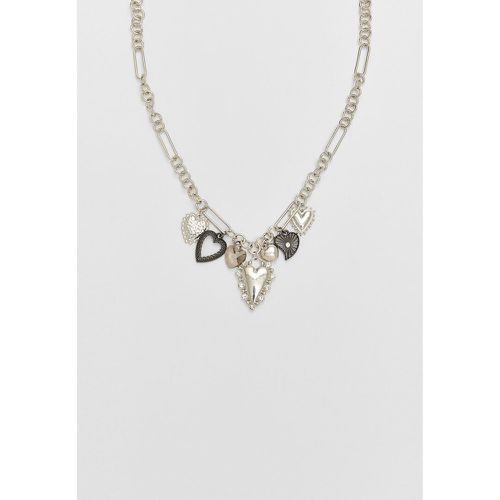 Collier multi-charms cœurs OS - Stradivarius - Modalova