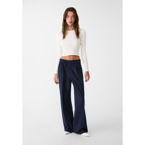 Pantalon super wide leg avec ceintures 32 - Stradivarius - Modalova