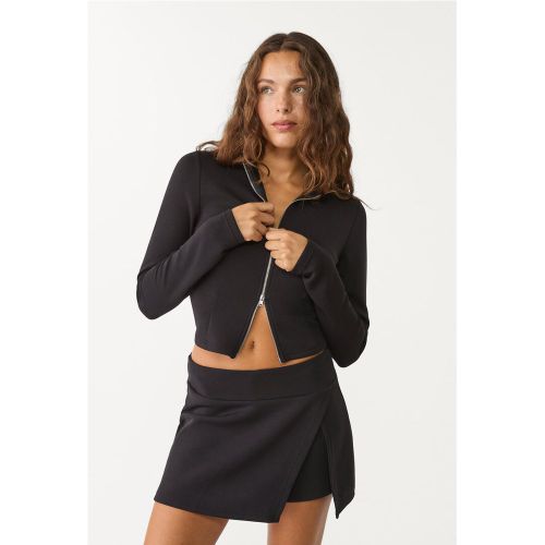 Veste avec fermeture Éclair douce au toucher XS - Stradivarius - Modalova