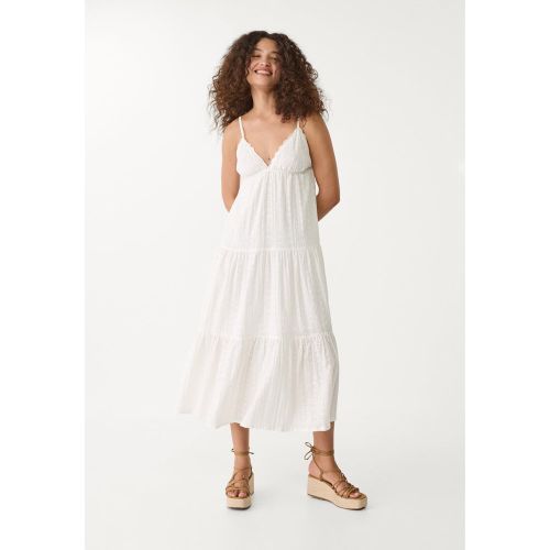 Robe longue fluide brodée XS - Stradivarius - Modalova