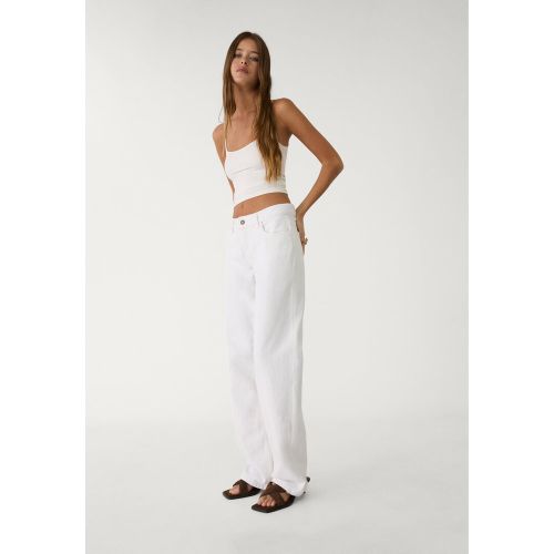Pantalon droit taille basse 32 - Stradivarius - Modalova
