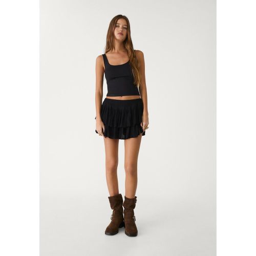 Minijupe-short volantée XS - Stradivarius - Modalova