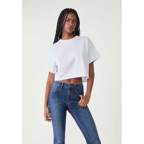 T-shirt oversize cropped XS - Stradivarius - Modalova