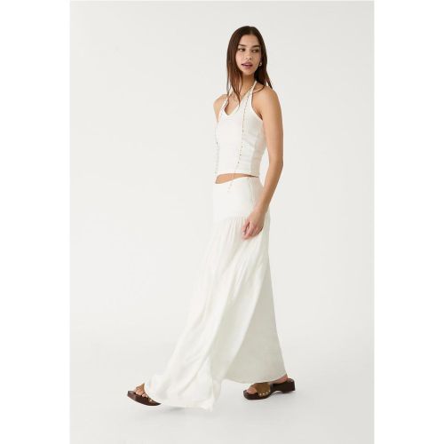 Jupe midi fluide contrastante XS - Stradivarius - Modalova