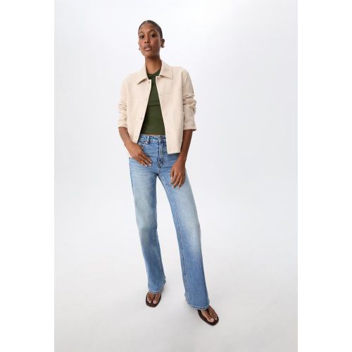 Blouson imitation daim Écru XS - Stradivarius - Modalova