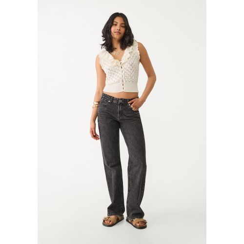 Jean D03 regular taille basse DENIM NOIR DÉLAVÉ 32 - Stradivarius - Modalova