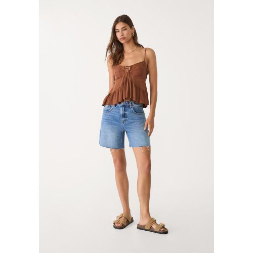D93 Short denim longline 32 - Stradivarius - Modalova