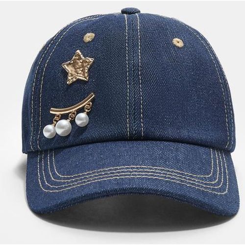 Casquette en jean à pins DENIM BLEU CLAIR DÉLAVÉ OS - Stradivarius - Modalova